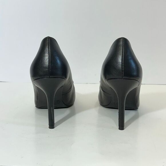 Merona Faux Leather Pointed-Toe-Pumps Black | Women Size 11 - Picture 3 of 14
